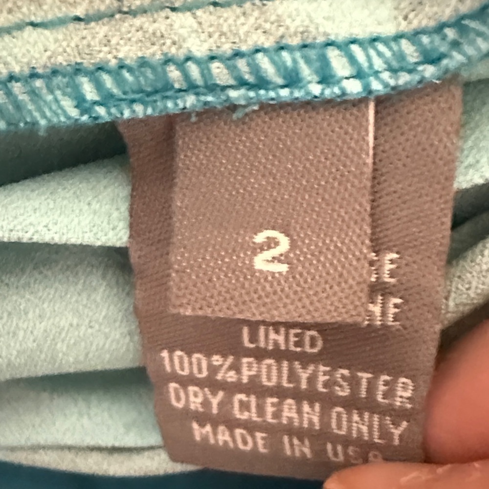 Lela Rose Teal Floral Dress sz 2 - Picture 8 of 9